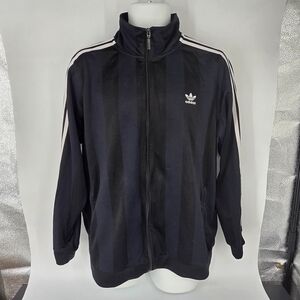 Adidas Originals White Stripe Track Jacket Full Zip Trefoil Logo Men's XL